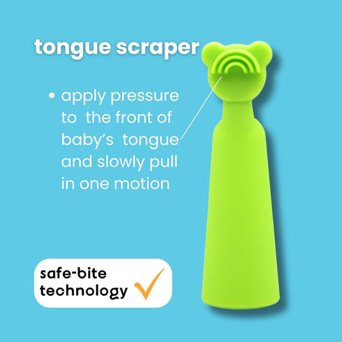 oogiebear Baby Finger Brush & Tongue Scraper - Gentle Oral Care, Soft Silicone, BPA-Free, for Infants & Toddlers...