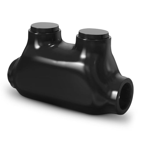 OHLECTRIC Black Insulated Inline Splice Connector - 2-14" Wire Range - Slotted Hex Screw - Pre-Filled with Oxide Inhibitor - Rubber Vinyl Coating,...