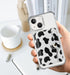 M-Plateau Phone Card Holder, Stick On with Snap Closure 3M Adhesive Leather Phone Wallet Work with iPhone 14 Case and Most Smartphones (Cow Print)...