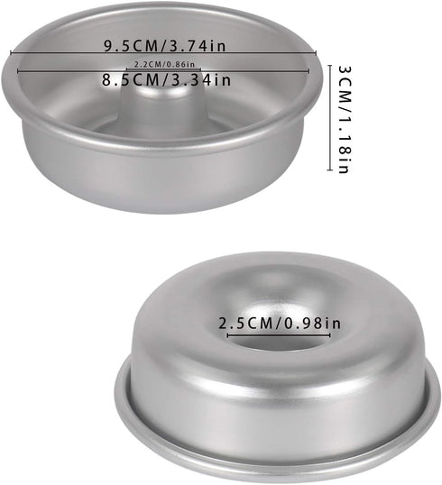 10PCS Individual Donut Pan for Baking, Sturdy Anodized Aluminum Alloy donut cake pan,Non Stick donut pans, DIY Doughnut Cake Mould Bakery Baking T...