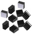 Easycargo 124pcs Heatsink Kit 9 Sizes Multicolor Aluminum Copper + 3M 8810 Thermal Conductive Adhesive Tape, Cooler Heat Sink Cooling VRM VRAM CPU...