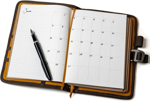 Field Journal Refill | Fountain Pen-Friendly Tomoe River Paper | Versatile A5 Notebook with Soft Brown Cover for Travelers, Work, School, and Jour...