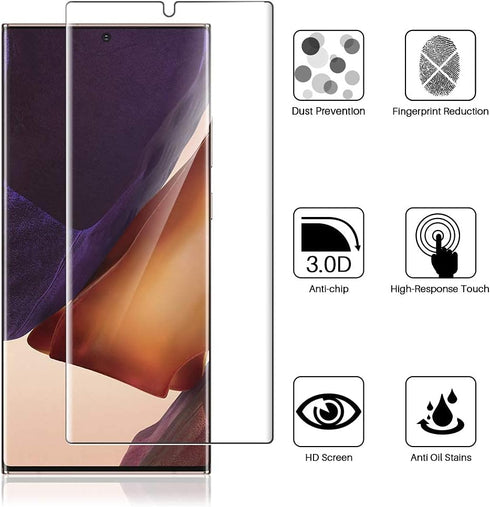 LK [4 Pack 2 Pack Screen Protector for Samsung Galaxy Note 20 Ultra 5G 6.9-inch & 2 Pack Camera Lens Protector, Positioning Tool, Fingerprint Read...