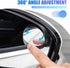 2 PCS Car Rearview Blind Spot Mirror Rain Eyebrow Integrated, 2-in-1 Carbon Fiber Rain Eyebrow Reflective Protection Shield, Adjustable Expanded V...