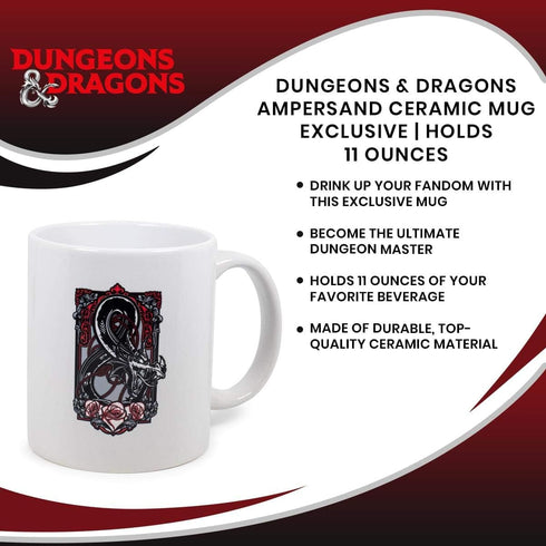 Exclusive Dungeons & Dragons Ampersand Ceramic Mug | Official D&D Collectible For Dungeon Masters | Coffee Cup, Drinkware For Home Barware Set | H...