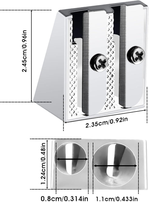 10 Pcs Pencil Sharpener, Handheld Metal Pencil Sharpener with Double Holes, Mini Kids Pencil Sharpening, Sharpen Pencils for Adults and Kids Schoo...