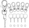 100 Pcs Swivel Snap Hook and Key Rings with Chain and Jump Rings for Keychain Lanyard DIY Jewelry Crafts Accessories(50 Pcs Lanyard Snap Hooks+50 ...