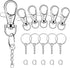 100 Pcs Swivel Snap Hook and Key Rings with Chain and Jump Rings for Keychain Lanyard DIY Jewelry Crafts Accessories(50 Pcs Lanyard Snap Hooks+50 ...