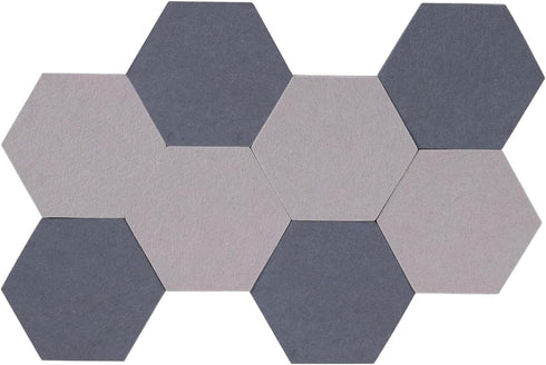 8 Pcs Hexagon Felt Bulletin Board Tiles, Self Adhesive Felt Pin Board Wall Tiles for Photos, Pictures, Memos(Gray Camel)...