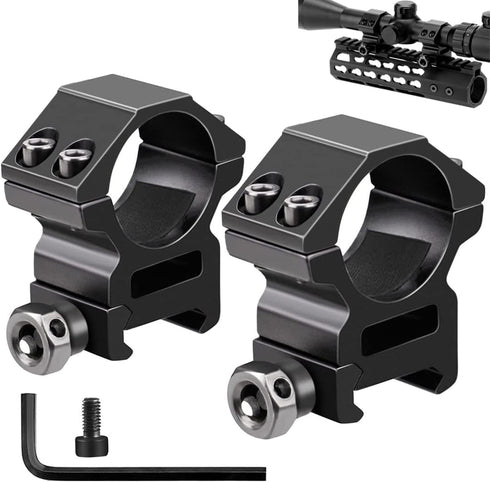1'' Scope Rings, 2Pcs High Profile or 2Pcs Medium Profile 1 Inch Scope Mount Rings for Picatinny Rail...