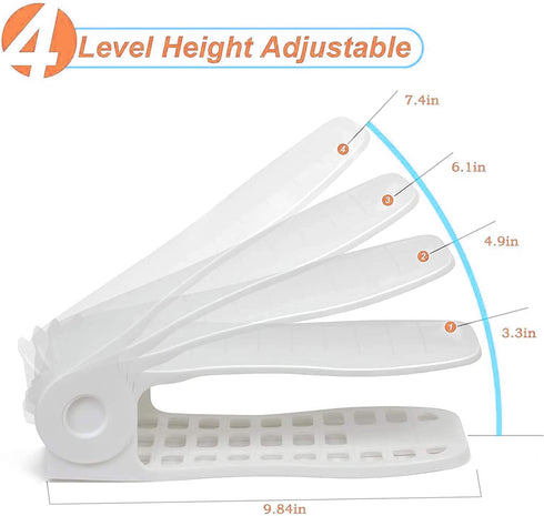 YIHATA Shoe Slots Organizer, Adjustable Shoe Stacker Storage Space Saver, Double Deck Shoe Rack Holder for Closet Organization, Thickening Quality...
