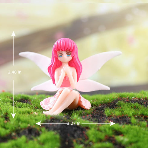 Miniature Fairy Garden Accessories, Small Fairy Figurines for Fairy Garden, Flower Pot,Garden Wands, Home Decoration, Birthday Cake Topper, Girl F...