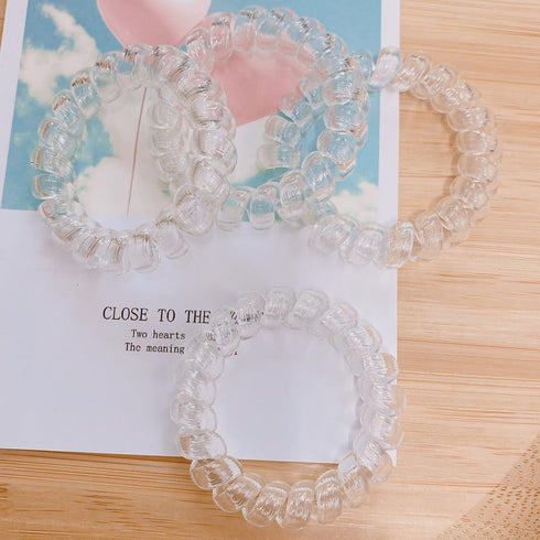 Spiral Hair Ties 20 Pieces Coil Hair Ties Traceless No Crease Phone Cord Hair Ties Waterproof Ponytail Holder 2.15inch No Damage Elastic Hair Band...