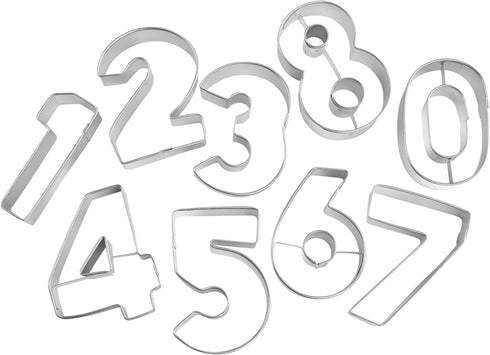 R&M 1-9 Number Cookie Cutters with Cut-Outs. 2.5” 9-Piece Gift Set...
