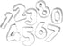 R&M 1-9 Number Cookie Cutters with Cut-Outs. 2.5” 9-Piece Gift Set...