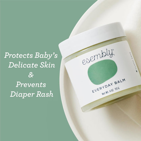 Esembly Everyday Balm, Organic Diaper Balm for Delicate Baby Skin, Diaper Rash Prevention, Multiple Uses Including Nipple Cream, Cradle Cap, Dry a...