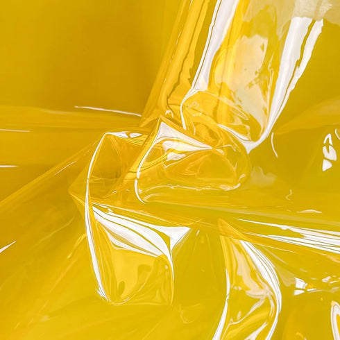 | 12 Gauge Yellow Solid TPU Clear Waterproof Vinyl Fabric for Sewing Crafts and Home Decro, 54" Wide Sold by The Yard...