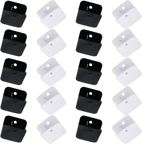10pcs Binder Clips 30x30mm Black/White Square Mini Clips for Home Food Packaging, Fixing Loose Leaf Paper...