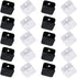 10pcs Binder Clips 30x30mm Black/White Square Mini Clips for Home Food Packaging, Fixing Loose Leaf Paper...