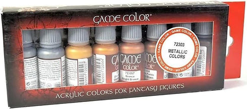 Vallejo Paints: Game Color Paint: Metallic Colors - 72303, 8 Colors, 17ml Bottles, Brilliant & Versatile Set for Stunning Model & Miniature Finish...