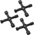 3Pcs 4-Way Multi-Functional Utilities Key Electric Cabinet Keys Triangle Square Wrench for Elevator, Water Meter Valve, Train Electrical Control C...
