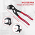 Water Pump Pliers, Slip Joint Pliers, 7 Inch Groove Joint Pliers, Wrench Pliers with Comfort Red Grips, CRV Tongue and Groove Pliers for Home Repa...
