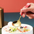 Soup Spoons Stainless Steel 304 Stainless Steel Round Head Spoons Modern Thick Short handle 304 Stainless Spoons Used for Soup, Grain, Dessert, Fr...