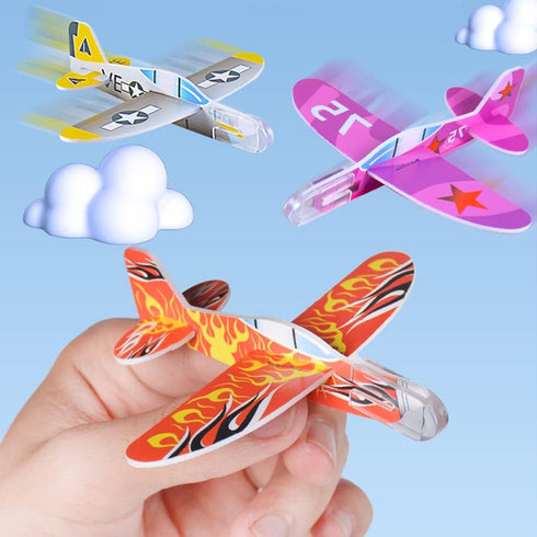 50 Pcs Foam Gliders Planes Toys for Kids, Paper Airplane, Party Favors Goodie Bag Stuffers, Outdoor Flying Toys, Bulk for Classroom Prizes Boys an...