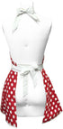 Wrapables Adjustable Flirty Hostess Apron, Red Polka Dots...