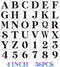 Letter Stencils for Painting On Wood,4 inch Alphabet Stencils Letter Number Stencil Templates for Wall Signs Door Fabric...