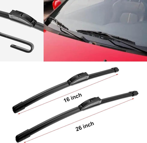 U/J Hook 26"+16" Windshield Wiper Blades for 2012-2016 Honda CRV, 2009-2016 Toyota Corolla, 2018-2020 Honda Accord Original Equipment Replacement ...