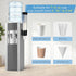 Cup Dispenser Water Dispenser Cup Holder Pull Type Paper Automatic Remover 7oz - 12oz Cone or Flat Bottom Cups for Home Office Hospital (Black, La...