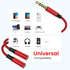 MOSWAG Headphone Mic Splitters Adapter Audio Headphone Connector Mutual Convertors for Gaming Headset, PS4, Xbox One, Notebook, Mobile Phone and T...