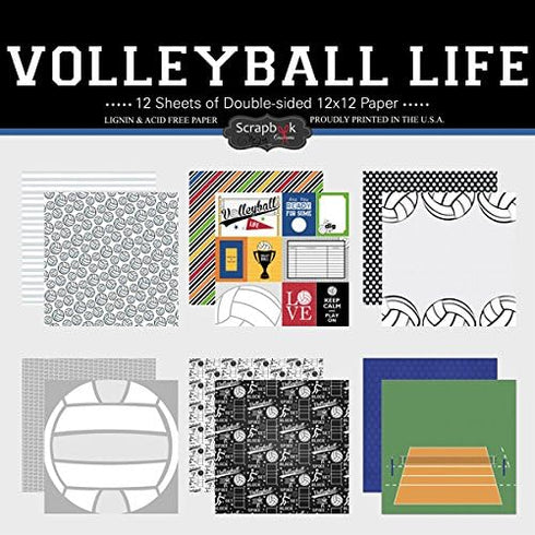 Scrapbook Customs Themed Paper Scrapbook Kit, Volleyball Life...