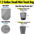 1.2 Gallon 120 Clear Small Trash Bags Bathroom 1 Gallon Garbage Bags Plastic Wastebasket Mini Trash Bags Can Liners for Home and Office Bins, 120 ...