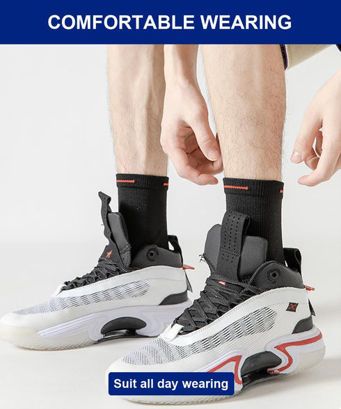 Hiflyer 5 Pairs Basketball Socks Men & Women, Mens Athletic Socks Training Socks Men, Thick Compression Sports Socks for Men & Women...