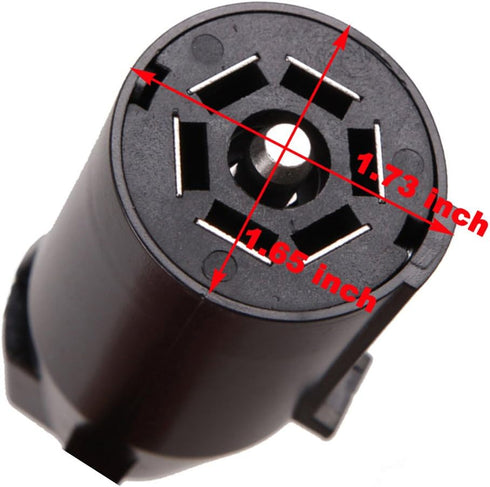 NEW SUN Ultimate 7-Way Trailer Adapter Plug, 7-Pin RV Flat Blade Siliver Cooper Connector, Weatherproof & Anti-Rust for Towing Wiring Solution, Tr...