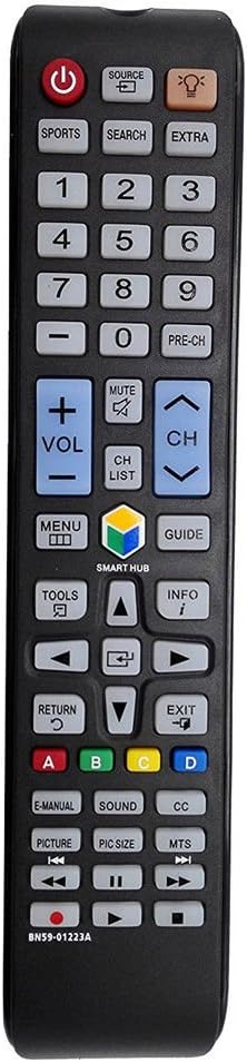 WINFLIKE TV Remote Control BN59-01223A Replced Compatible with Samsung Smart LED LCD HD TV UN32J5500 UN55JU6500 UN32J5500AFXZA UN48J6300AFXZA UN55...