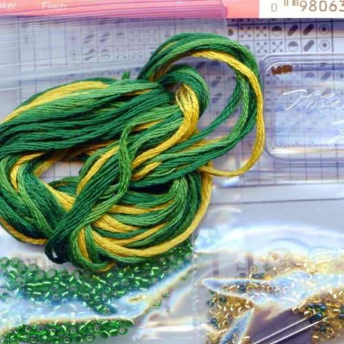 Lucky Day Beaded Counted Cross Stitch Ornament Kit Mill Hill 2010 Spring Bouquet MH18-0102...