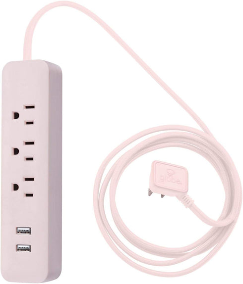 Globe Electric - 78257 Designer Series Power Strip, Rose 3 Outlet...