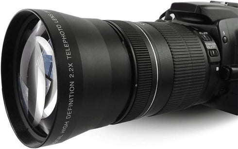 43mm 2.2X Telephoto Lens for Canon Vixia HF R80, R82, R800, R70, R72, R700, R30, R32, HFM40, HFM41, HFM50, HFM52, HFM400, HFM500 Camcorder...