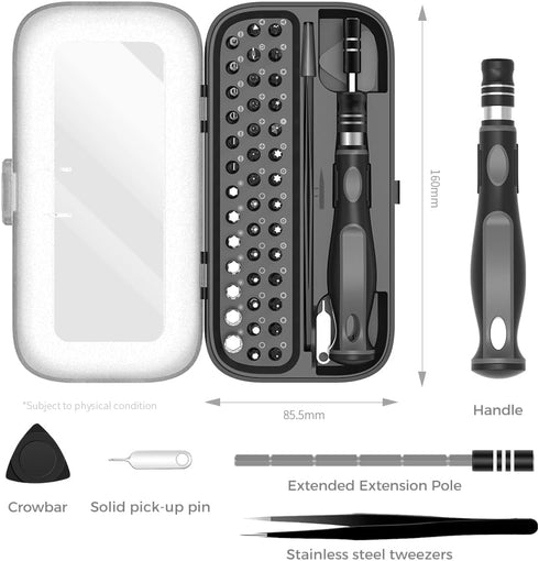 48 in 1 Precision screwdriver Kit Batch Head Conversion Magnetic Drive kit with flexible shaft extension rod, suitable for mobile phone game conso...