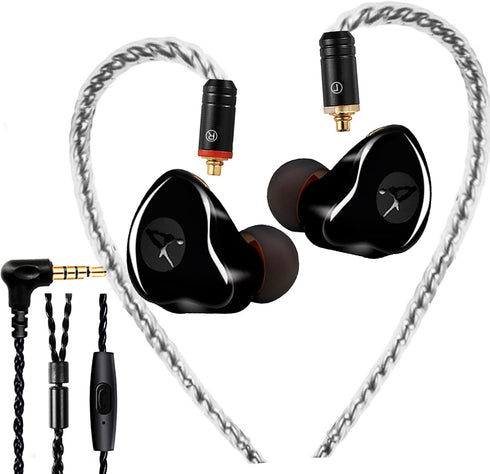in-Ear Monitor Headphones in Ear Earbuds Earbuds Wired Earphone Dual Drivers Headphone with MMCX Detachable Cables,Noise-Isolating Earbud for Musi...