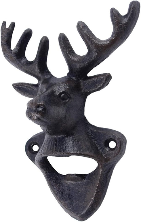 Treasure Gurus Cast Iron Wall Mount Deer Antlers Beer/Soda Bottle Opener Hunting Cabin Bar/Pub Decor...