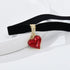 Vintage Black Choker Necklace for Women, Velvet Drip oil Red Heart Black Choker, Valentines Day Halloween Cosplay Party Jewelry, Adjustable Length...