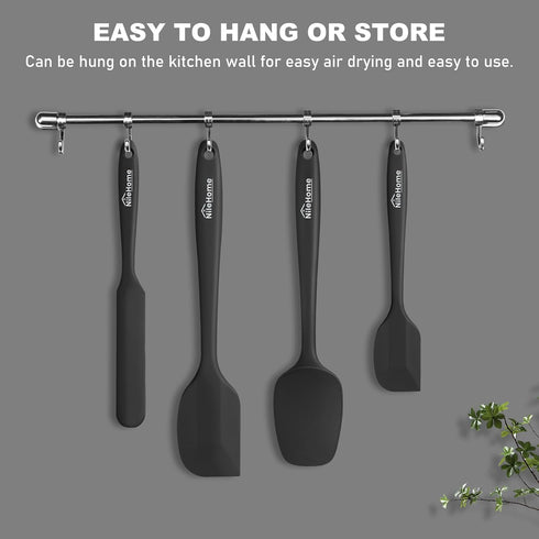 NileHome Silicone Spatula Set, Rubber Spatula High Heat-Resistant Premium BPA-Free One Piece Seamless Design Cooking Spatulas Utensils Set For Kit...