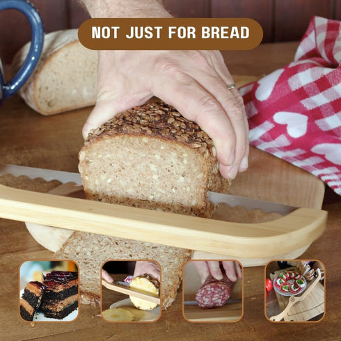 Wooden Bread Bow Knife 16" - Premium Stainless Steel, Fiddle Slicer for Sourdough, Homemade Bread and Bagel, Bread Recipe eBook, Bread Maker Saw T...