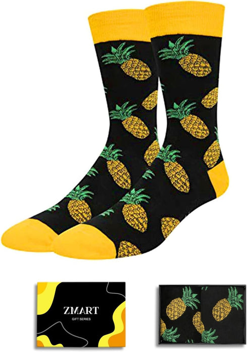 Zmart Funny Fruit Gifts for Men Teens - Novelty Pineapples and Avocado Socks for Pineapple Lovers, Fertility Socks...