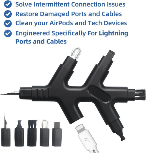 iPhone Cleaning Kit,iPhone Charging Port Cleaning Tool,Restore Tool for iPad Pro Watch Cell Phone Charging Port......
