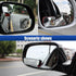 2PCS Fan Shaped Car Blind Spot Mirrors, HD Glass Frameless Convex Wide Angle Mirror, Adjustable Car Auxiliary Universal Rear View Mirror Exterior ...